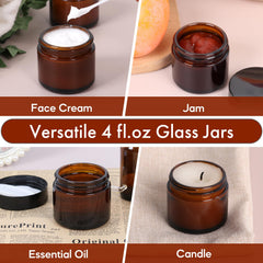 Jaisie.W pot-verre-ambre-portable, parfait pour voyage et kit soin.