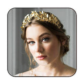Couronne JAKAWIN feuilles d’or, élégance grecque pour coiffure.