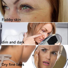 Jakuva gold facial patch on skin with light reflection.