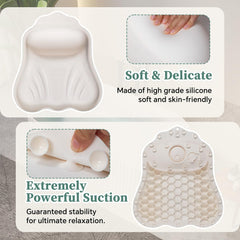 Ventouses antiderapantes Jalopink assurant une fixation stable sur la baignoire.