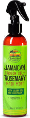 JAMAICAN Ambre brume-cheveux sur flacon, hydratation rapide sans résidu gras.