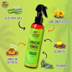 JAMAICAN Ambre cuir chevelu rafraîchi après application.