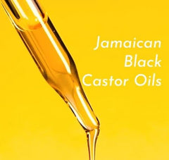 Cheveux naturels avec huile ricin noire pour hydratation et douceur