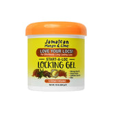 Jamaican Mango & Lime Start-A-Loc Gel appliqué sur les racines pour une tenue durable.