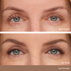 Texture crème du PureBrow Gel Ash Blonde pour une tenue naturelle.