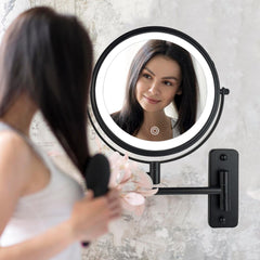 Miroir JANEEVA double-face, vue 1x et 10x pour les détails du maquillage.