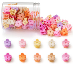 JANFUN pinces-cheveux-fleurs-mini rose, parfait pour cheveux fins et tenues colorées.