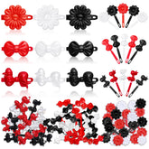 Barrettes Janinka plastiques 72 pièces, styles colorés pour un style rapide et ludique.