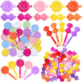 Barrettes Janinka dessins animés multicolores pour cheveux, parfaites pour un look ludique.