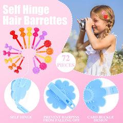 Barrettes Janinka en plastique résistant, réutilisables et faciles à assortir.