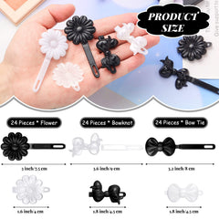 Pinces Janinka dessins animés noires, simples et durables pour toutes les occasions.