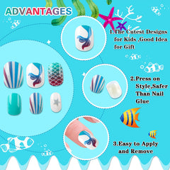 Ongles JANYUN papillons bleu : design léger favorisant l'imagination