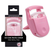Recourbe-cils JAPONESQUE de voyage, rose, format compact pratique.