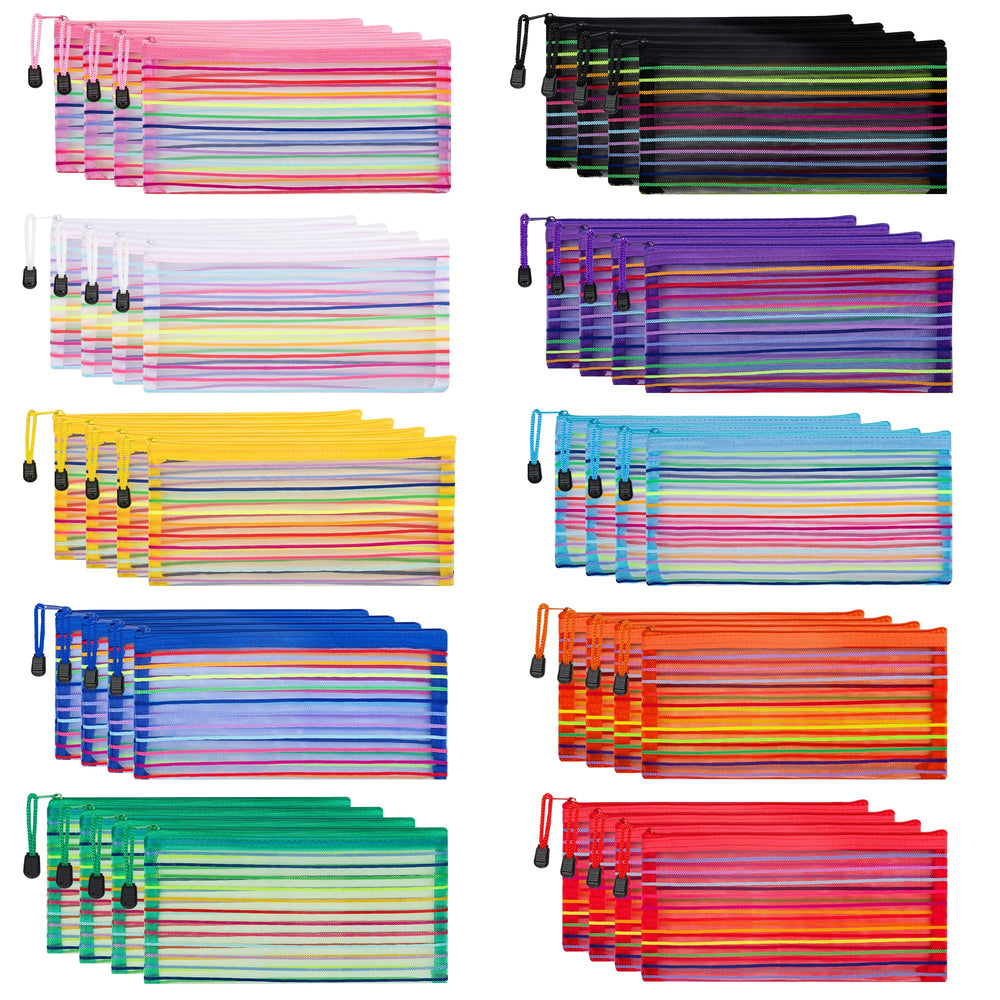 Trousse mesh JarLink rouge, pratique pour organiser fournitures scolaires.