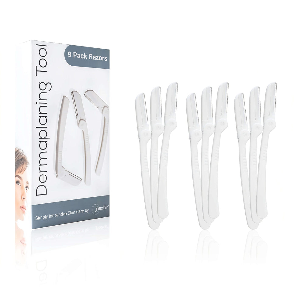 rasoir jasclair dermaplaning pour le visage, élimine les poils fins et prépare le maquillage.