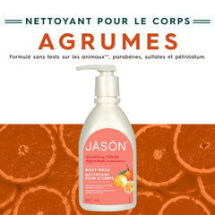 Gel douche Jason citron – mousse luxueuse pour une expérience sensorielle.