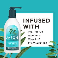 JASON gel douche purifiant à l’arbre à thé — parfum apaisant favorisant une sensation de calme.