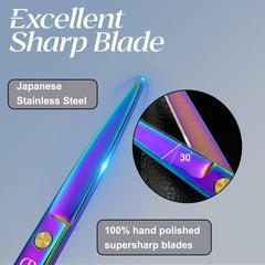 JAVENPROLIU, acier japonais 440C offrant précision et durabilité pour tous types de cheveux.