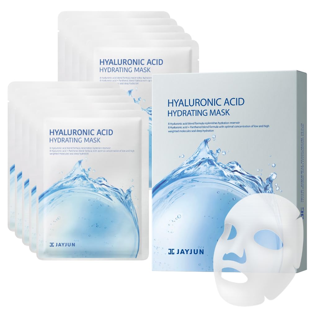 JAYJUN JJ masque hydratant hyaluronique 8 couches pour peau repulpée.