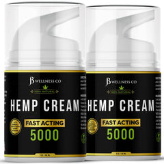 JB Wellness Co Crème chanvre: pack double, hydratation durable sans gras