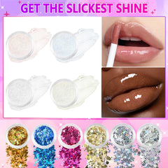 JCOOS sequins gloss à lèvres – six éléments décoratifs
