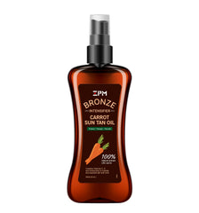 Jeallis Carotte Sun huile bronzante en bouteille spray, hydratation légère.