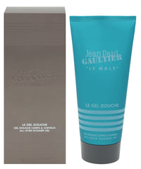 Jean Paul Gaultier Le Male – Gel douche en bouteille 200 ml, rafraîchissant et facile à utiliser.