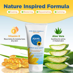 Jeans Cream: Aloe vera gel apaise irritations et réconforte les zones sensibles.