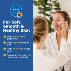 Jeans Cream: Vitamine E nourrit et hydrate en profondeur.