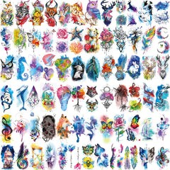 Tatouages petits JEEFONNA 72 feuilles, motifs miniatures durables et faciles à poser.