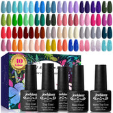 JEWHITENY ensemble vernis gel 40 couleurs pour des looks variés et durables.