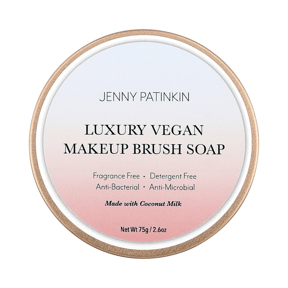 Jenny Patinkin Savon pinceaux vegan luxe, nettoyage efficace pour une brillance des poils intacte.