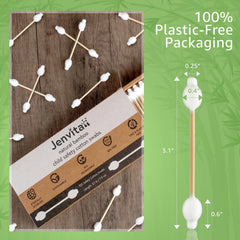 Bâtonnets bambou coton biologique Jenvita, haute qualité durable