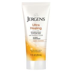 Jergens Ultra Healing application sur peau, douceur accrue.