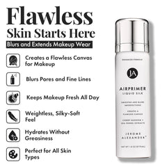 Jerome Alexander LiquidSilk Air Primer: bouteille qui lisse la peau et prépare le maquillage.