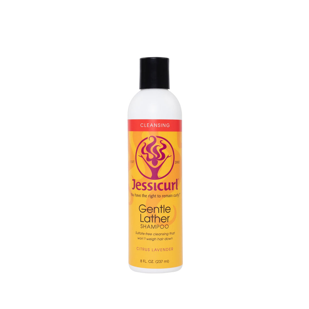 Jessicurl Shampoing en bouteille, parfum citron-lavande, nettoyage doux sans alourdir les cheveux.