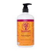 Jessicurl Spiralicious Gel: flacon montrant boucles définies et frisottis maîtrisés.
