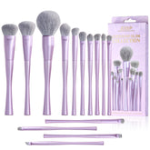 Pinceaux Jessup ensemble 14 pièces: design courbe violet pour un rendu professionnel.
