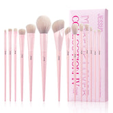 Jessup ensemble pinceaux maquillage rose 14 pièces, kit polyvalent pour tout maquillage.