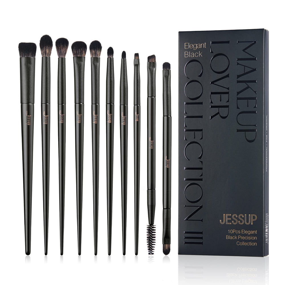 Pinceaux Jessup pour les yeux – ensemble complet pour un maquillage précis et polyvalent.