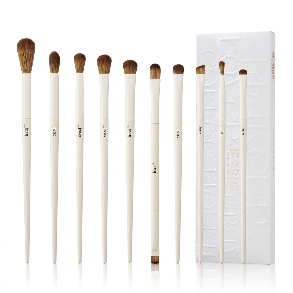 Pinceaux Jessup Yeux Ensemble 10pcs pour maquillage précis et rapide.