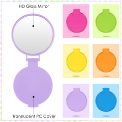 Miroir de poche Jetec bleu clair pour sac et maquillage