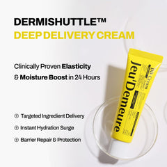 Bouteille Dermishuttle – emballage premium pour routine rapide.