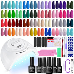 Kit JEWHITENY gel: 40 couleurs, idéal salon et usage à domicile.