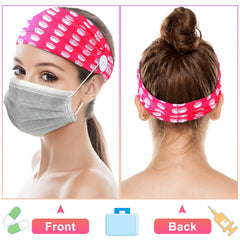 Bandeau Jexine infirmiere, motif bleu saphir, absorbant et confortable.