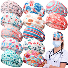 Bandeaux infirmieres Jexine avec boutons pour un confort durable autour des oreilles