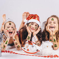 Tatouage temporaire JHGKHH Noël – lumières festives ajout rapide de style.