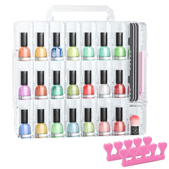 JIASHENG Organisateur de vernis: vue avant, rangement clair pour 48 bouteilles.
