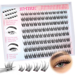 Cils auto-adhésifs JIMIRE D-Curl 8–14 mm : pose rapide naturelle.