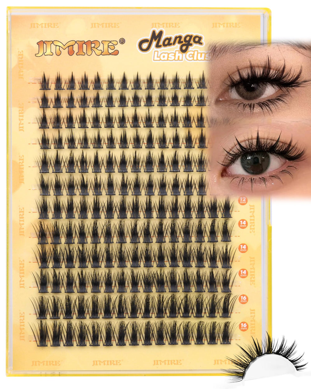 Cils en grappe JIMIRE pour un volume naturel et une application rapide.